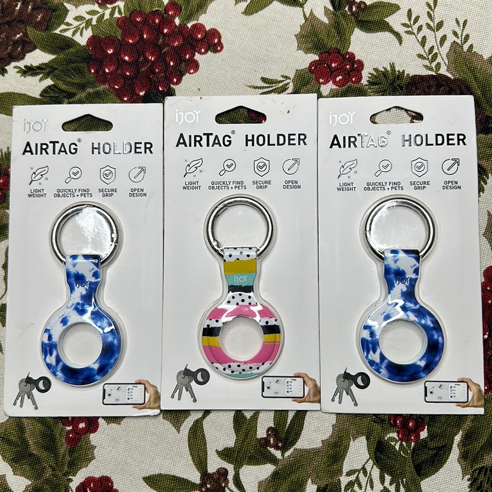 - 🆕lot of 3 iJOY Fashion Apple Airtag Keychain Silicone